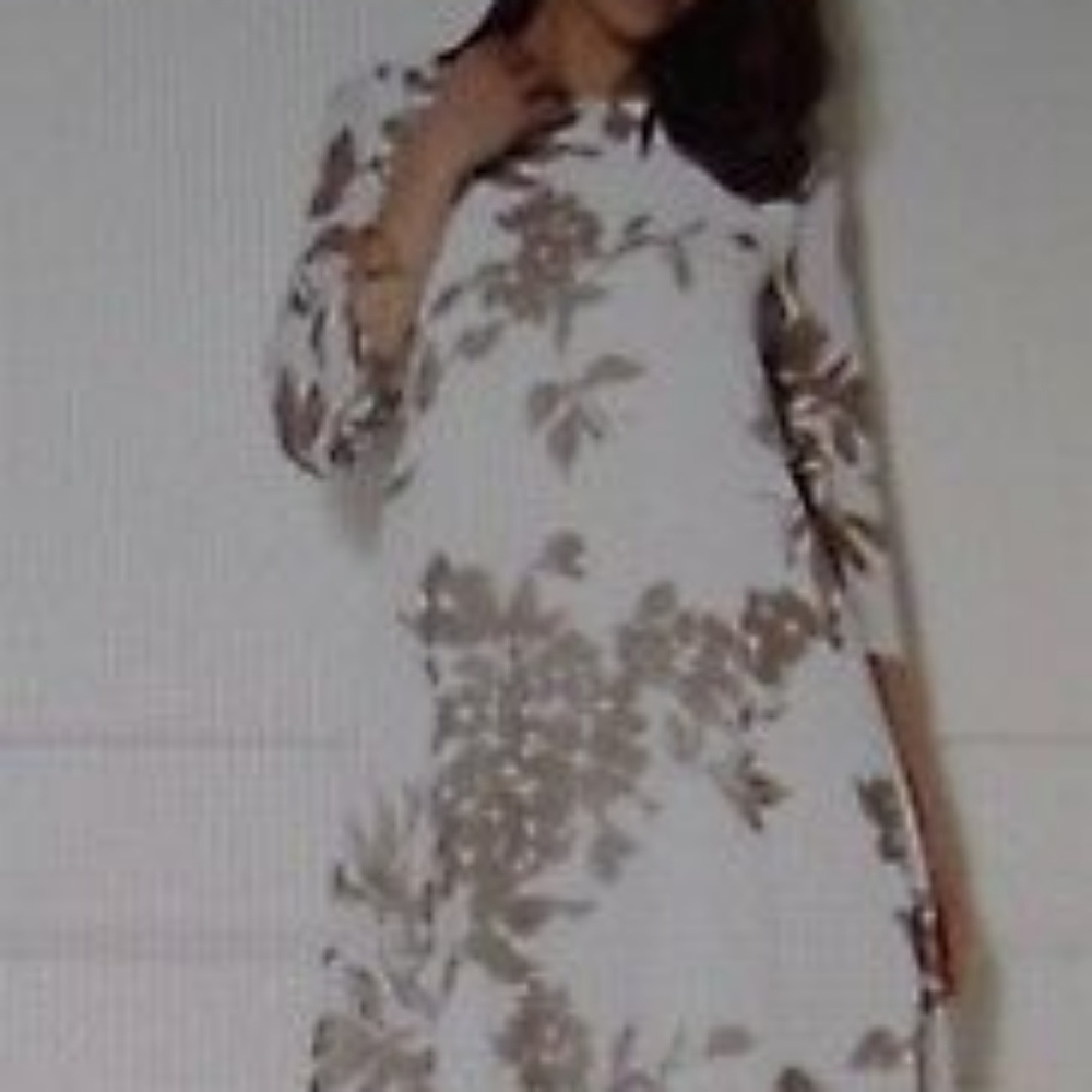 NY&C Trapeze FLORAL CHIFFON DRESS Large
